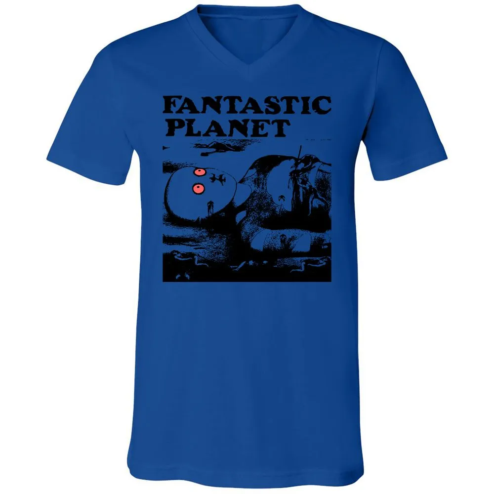 Unisex V-Neck T-Shirt - YMRHKNYJ - True Royal - 4