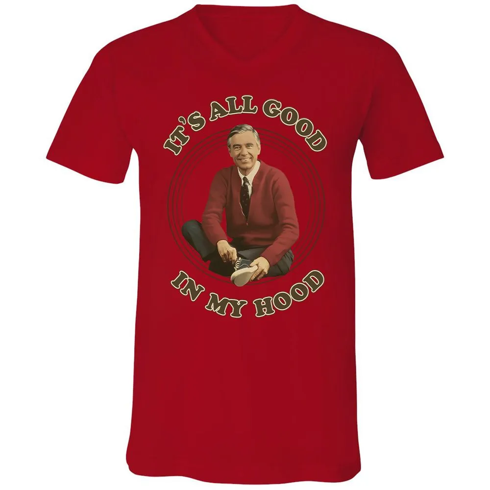 Unisex V-Neck T-Shirt - 9DKUWQ8N - Red - 3