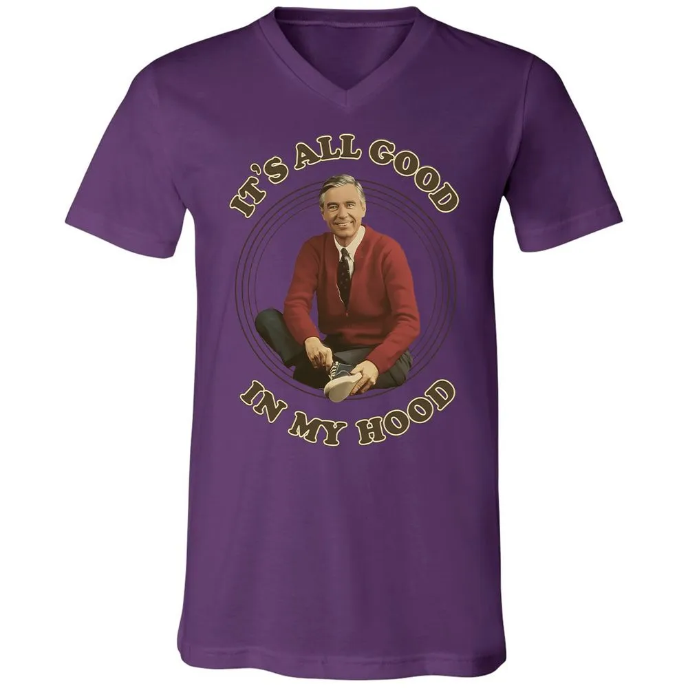 Unisex V-Neck T-Shirt - 9DKUWQ8N - Team Purple - 2