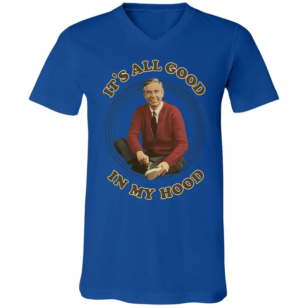 Unisex V-Neck T-Shirt - 9DKUWQ8N - True Royal - 4