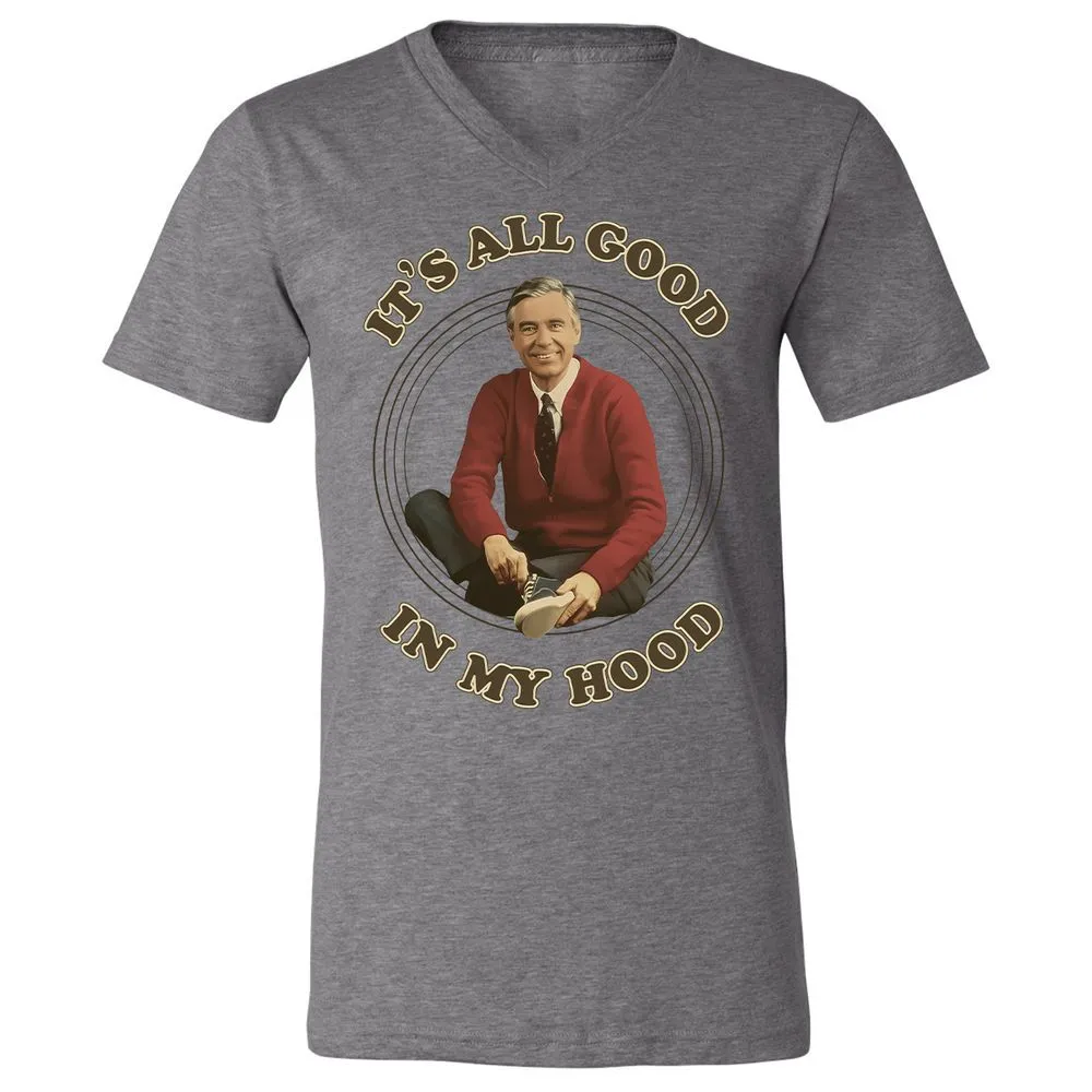 Unisex V-Neck T-Shirt - 9DKUWQ8N - Deep Heather - 13
