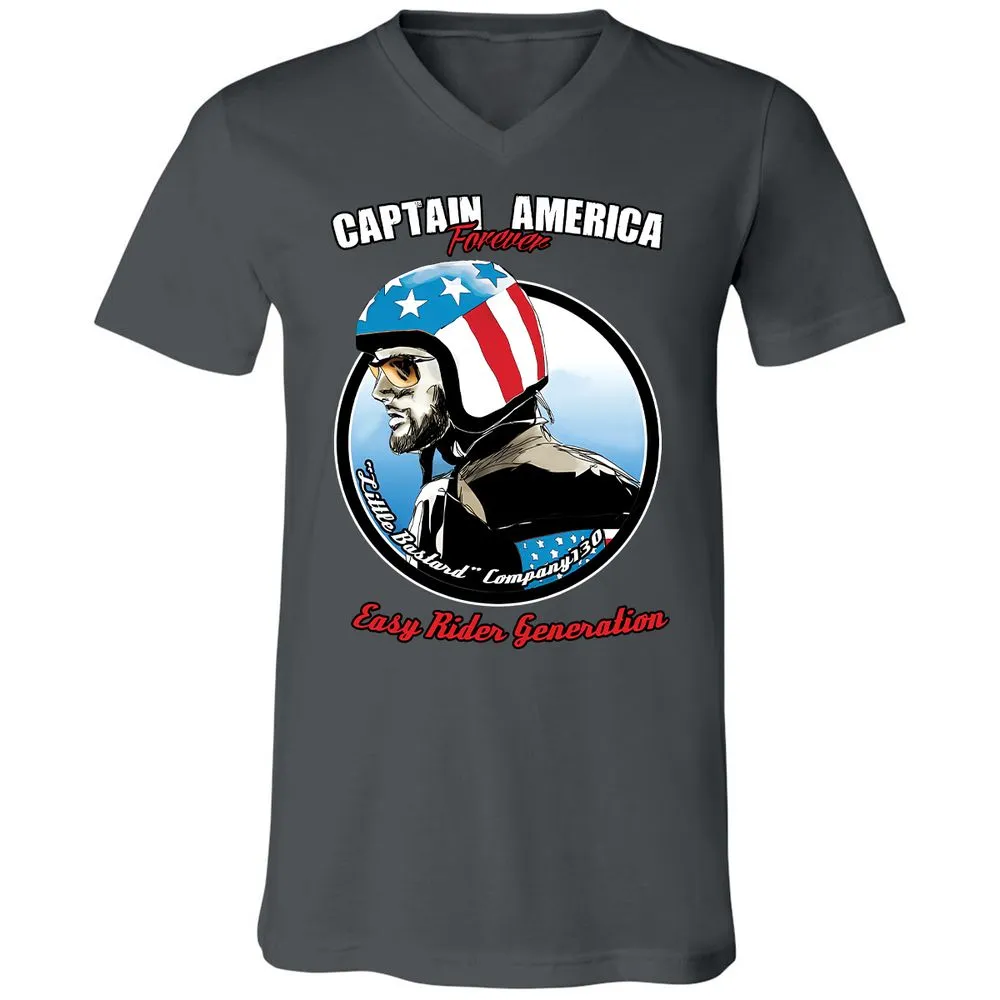 Unisex V-Neck T-Shirt - YNQJ91TR - Asphalt - 12