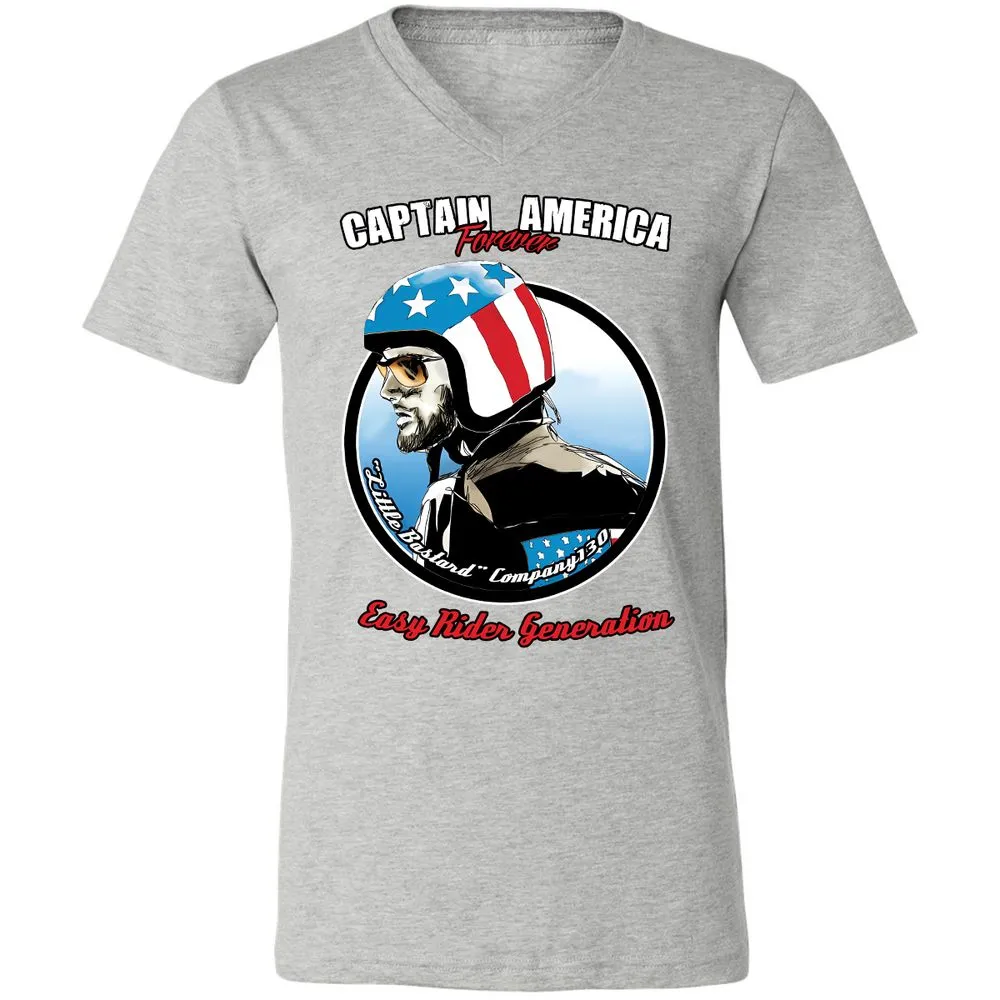 Unisex V-Neck T-Shirt - YNQJ91TR - Athletic Heather - 7