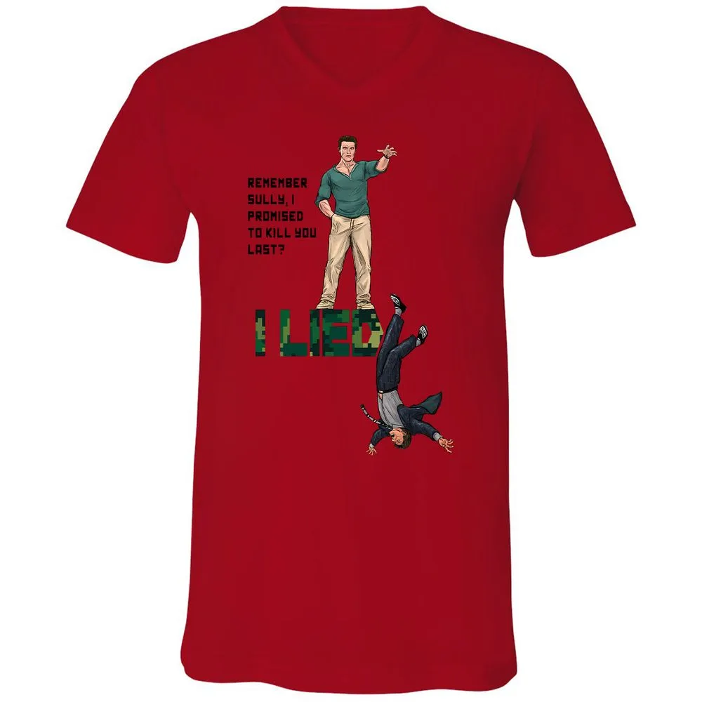 Unisex V-Neck T-Shirt - ZRLKWMX3 - Red - 3