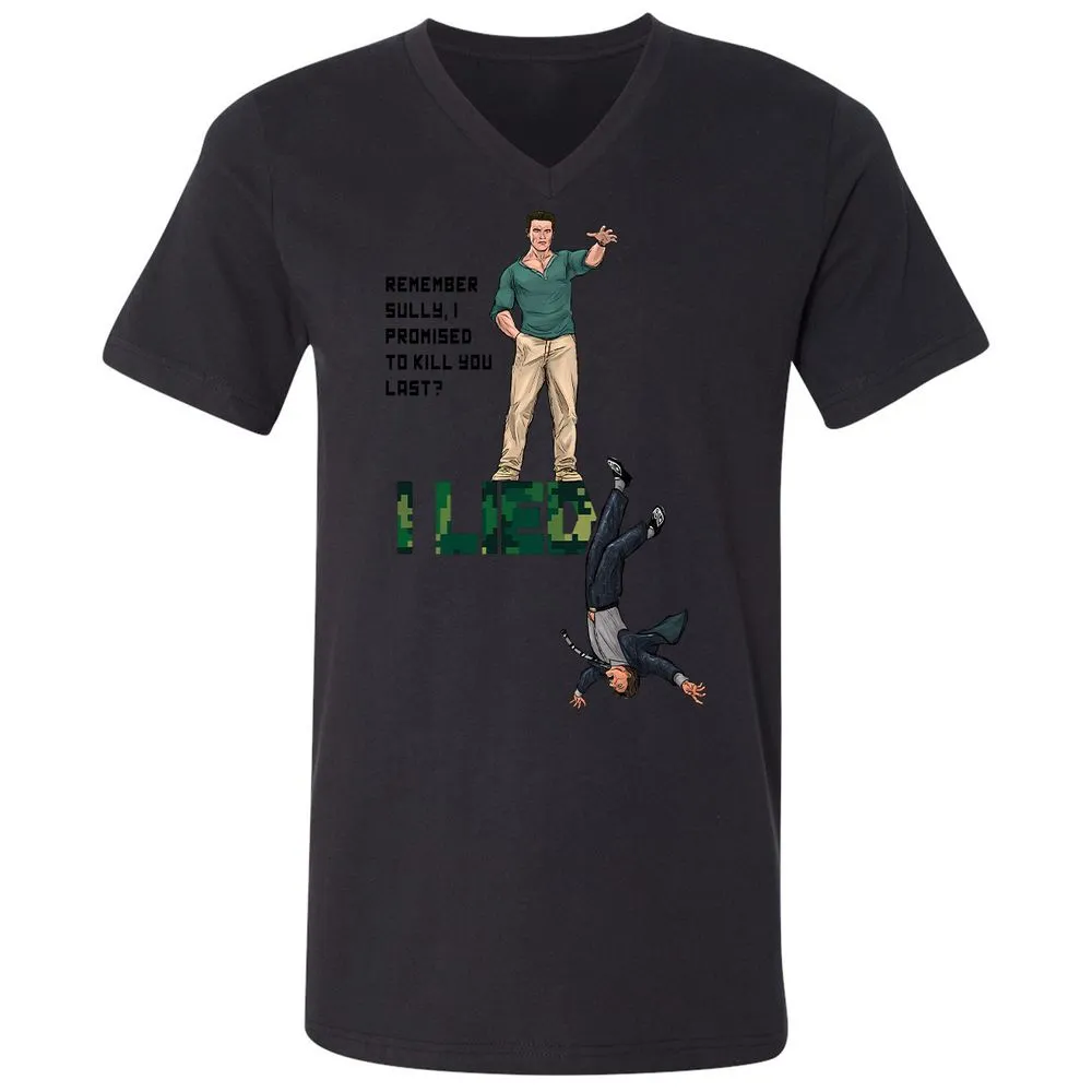 Unisex V-Neck T-Shirt - ZRLKWMX3 - Black - 16