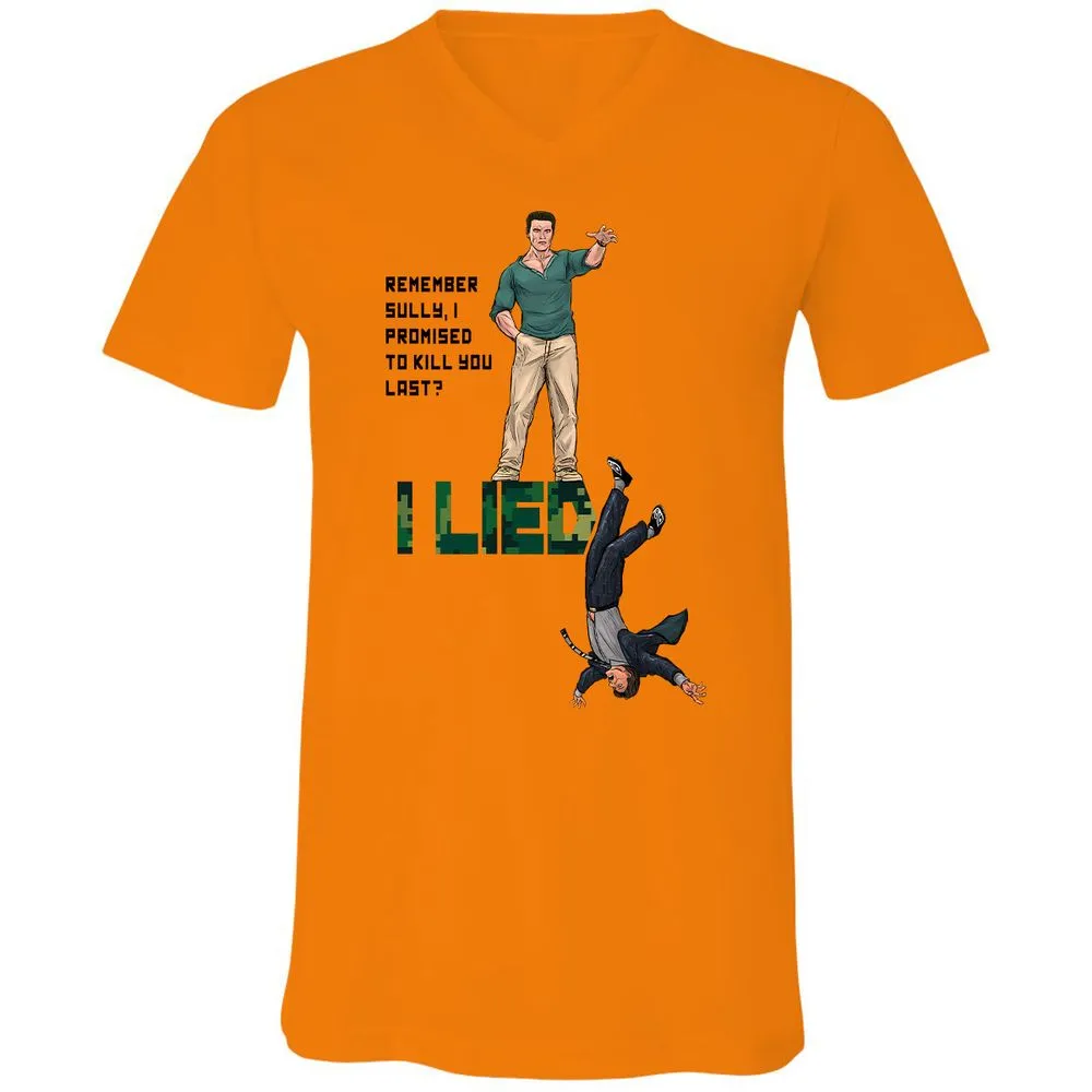 Unisex V-Neck T-Shirt - ZRLKWMX3 - Orange - 11