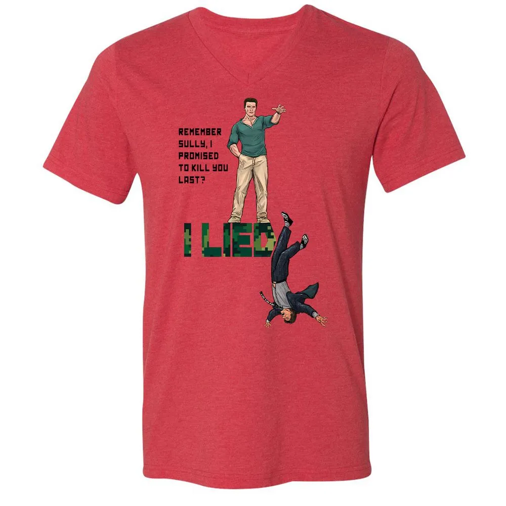 Unisex V-Neck T-Shirt - ZRLKWMX3 - Heather Red - 5