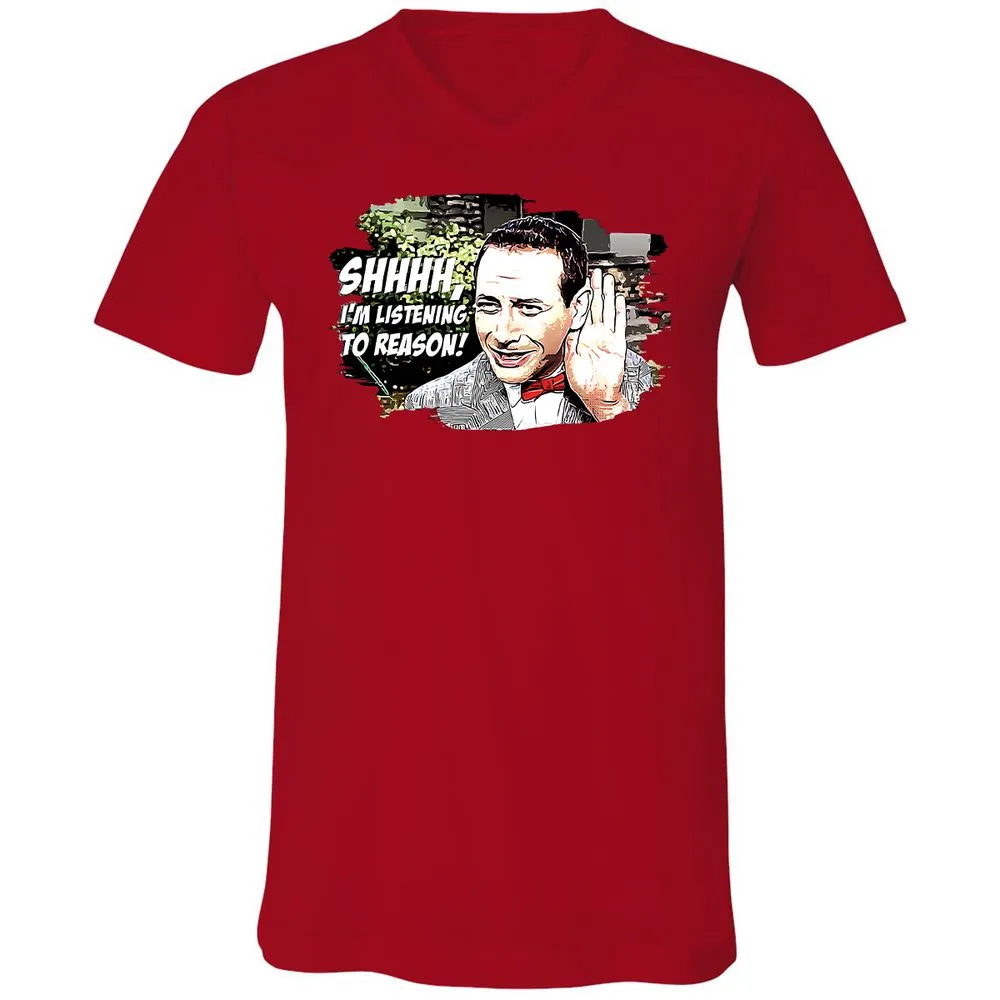 Unisex V-Neck T-Shirt - C4J2TBSS - Red - 3