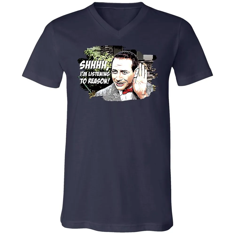 Unisex V-Neck T-Shirt - C4J2TBSS - Navy - 9