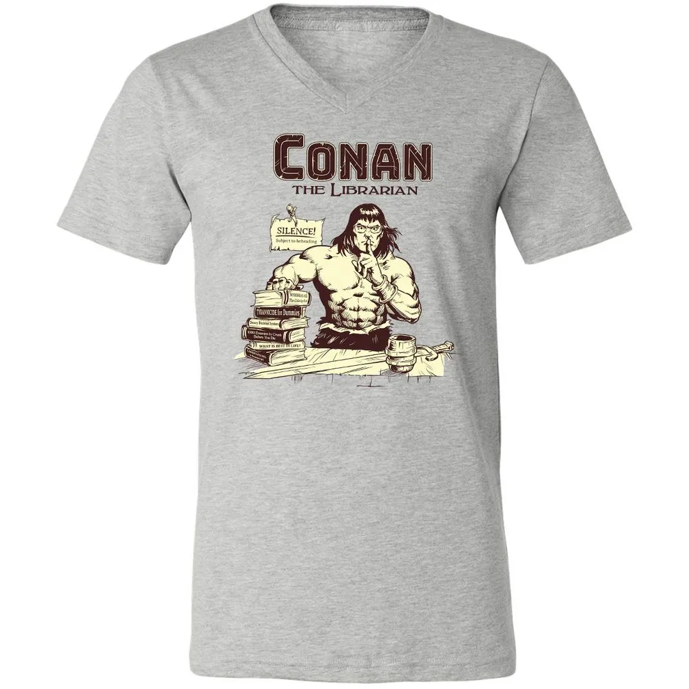Unisex V-Neck T-Shirt - 9K4YDG1P - Athletic Heather - 7