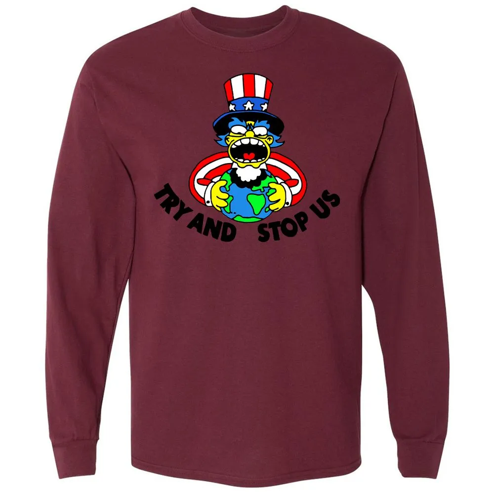 Long Sleeve T-Shirt - 6FXG2UZN - Maroon - 11