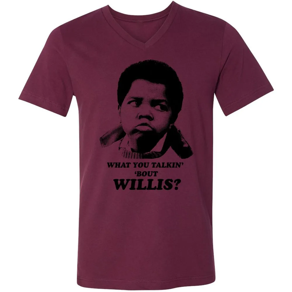Unisex V-Neck T-Shirt - HBZPM3XF - Maroon - 6