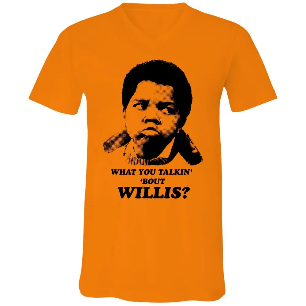 Unisex V-Neck T-Shirt - HBZPM3XF - Orange - 11