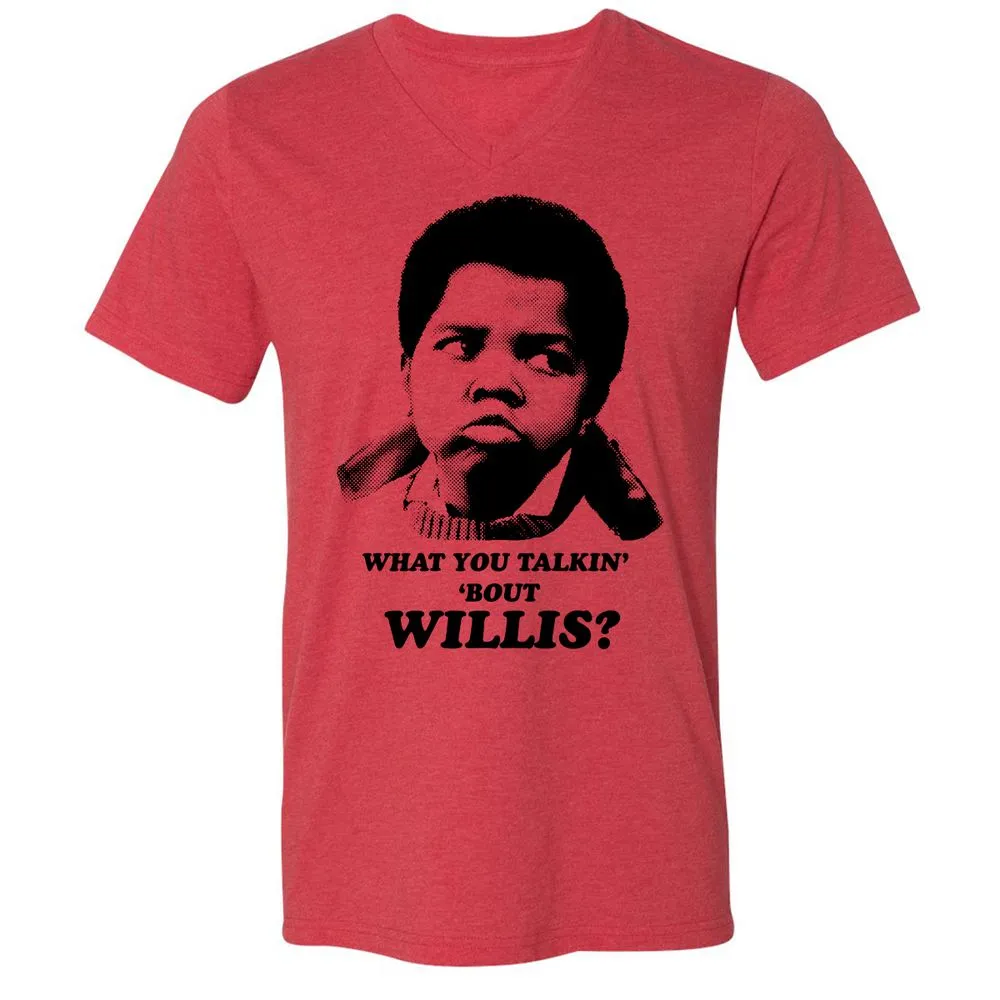 Unisex V-Neck T-Shirt - HBZPM3XF - Heather Red - 5