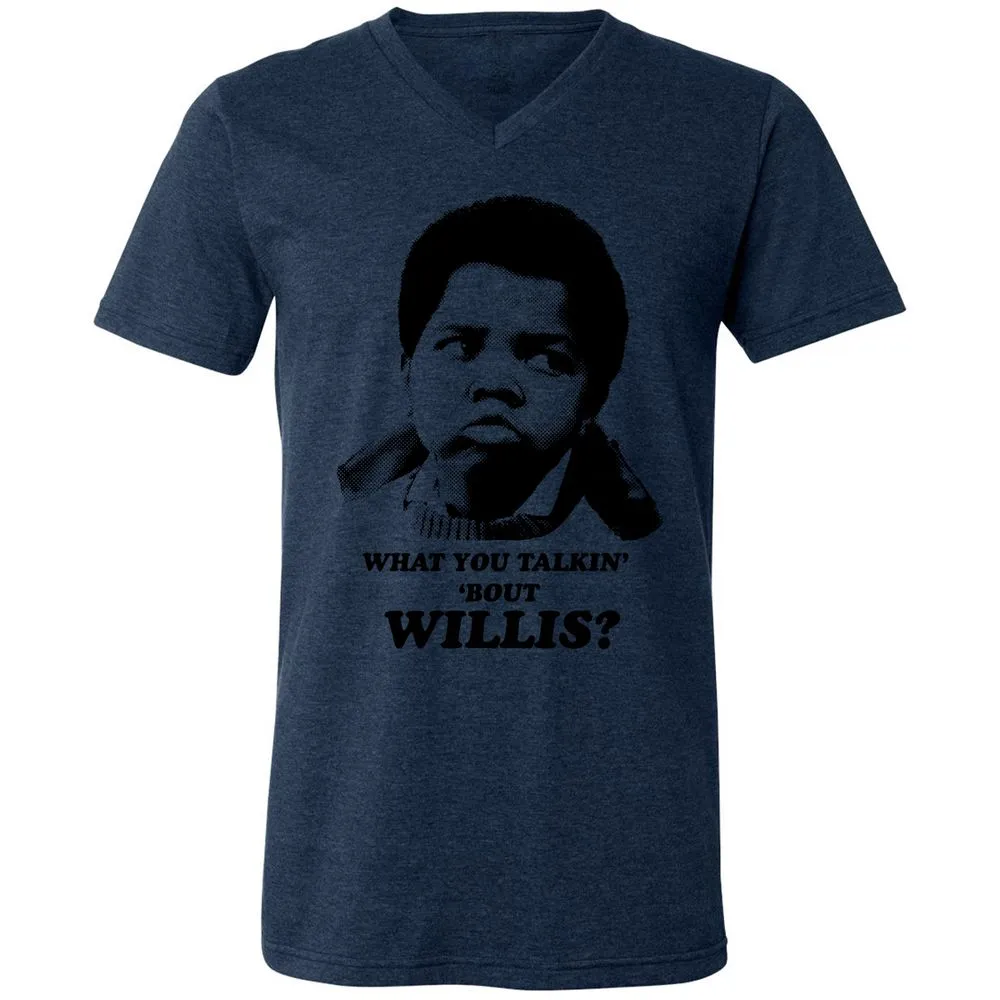 Unisex V-Neck T-Shirt - HBZPM3XF - Heather Navy - 15