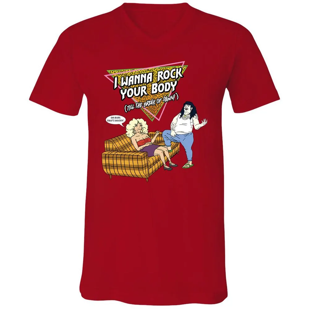 Unisex V-Neck T-Shirt - HRX941V9 - Red - 3
