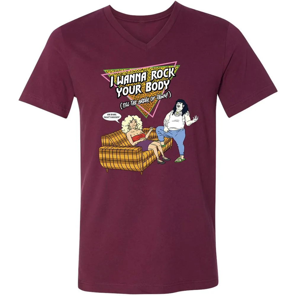 Unisex V-Neck T-Shirt - HRX941V9 - Maroon - 6