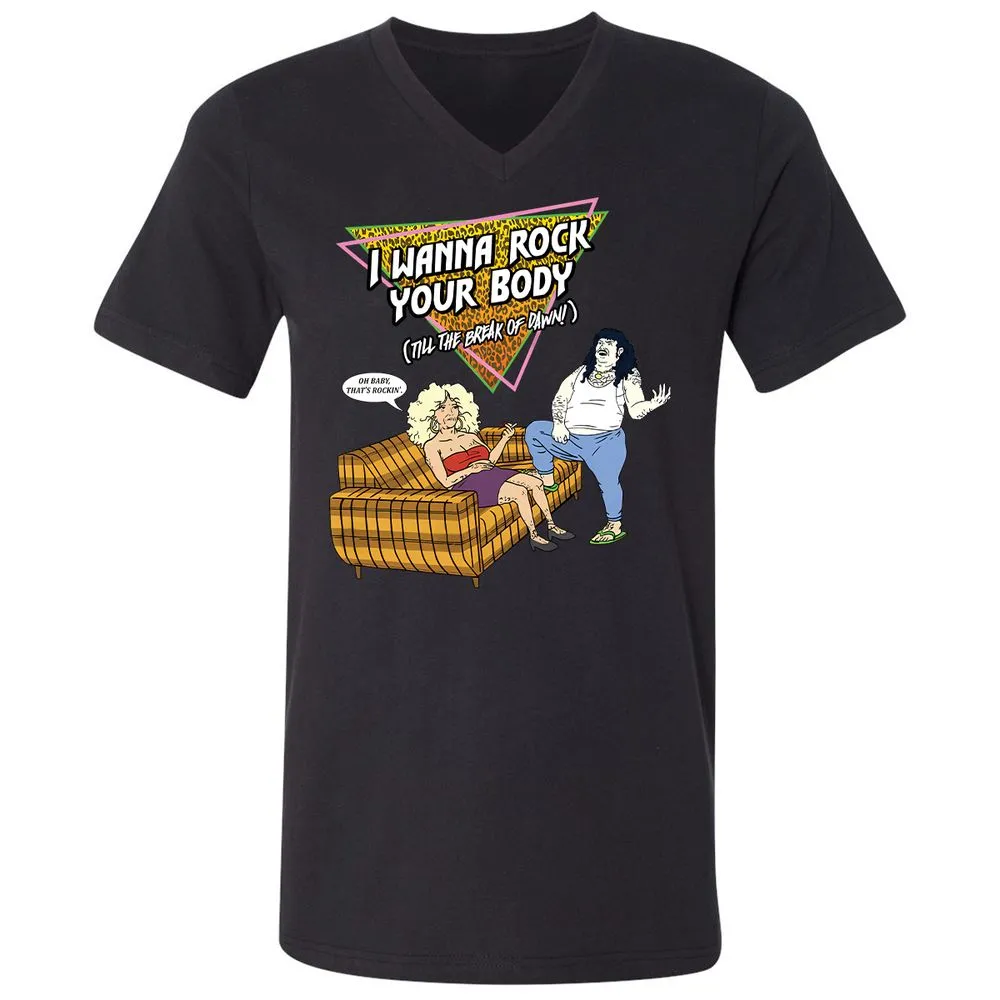 Unisex V-Neck T-Shirt - HRX941V9 - Black - 16