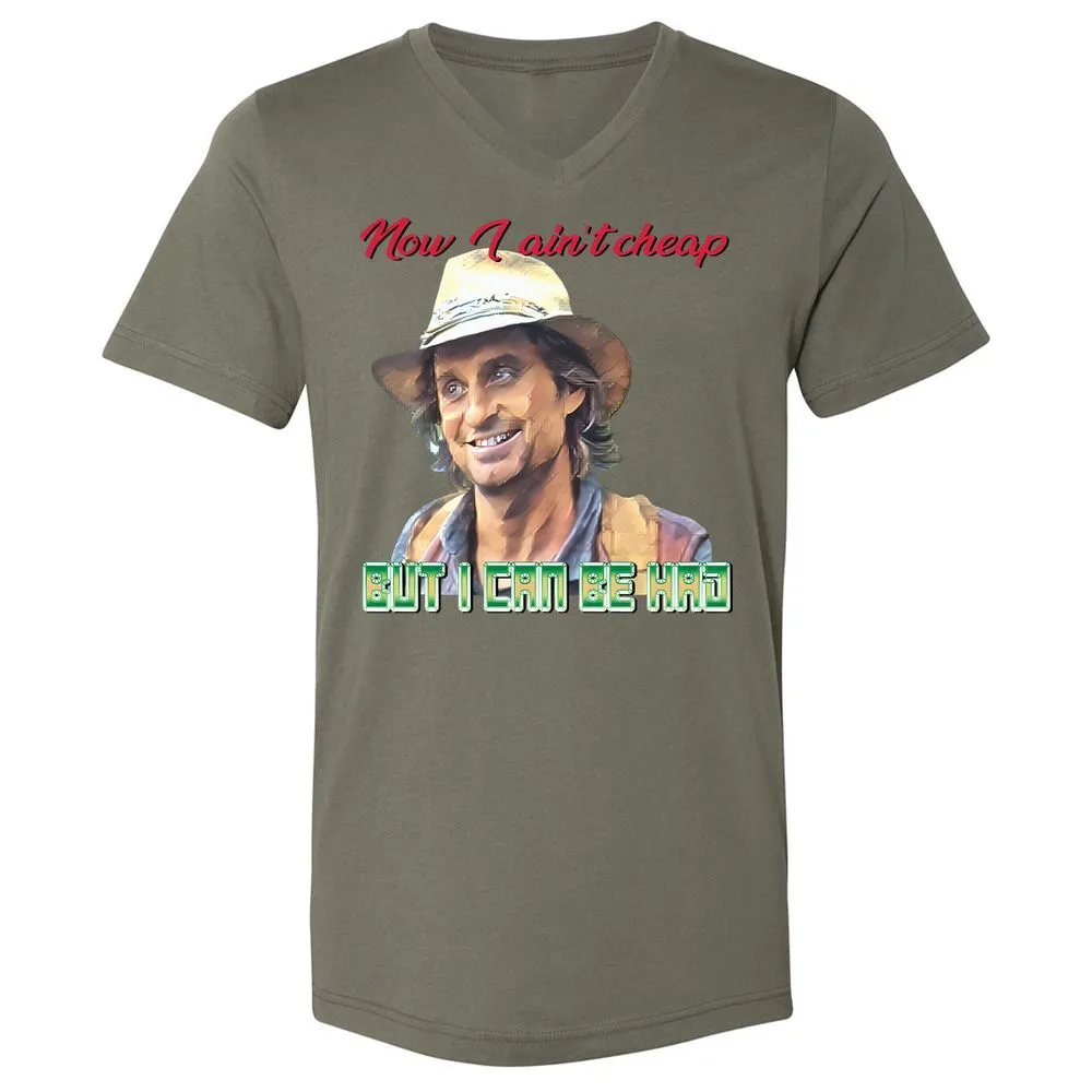 Unisex V-Neck T-Shirt - H1Q4PPPY - Military Green - 10