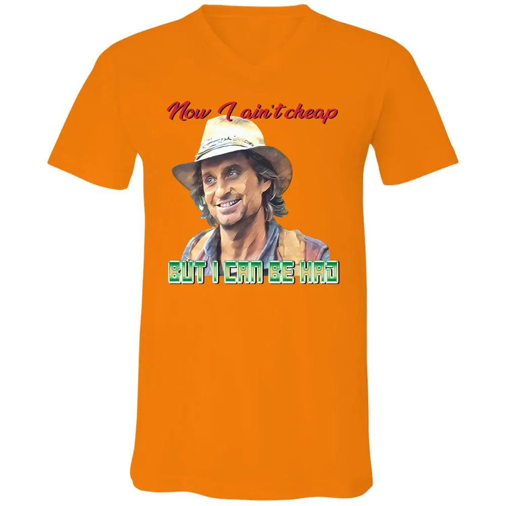 Unisex V-Neck T-Shirt - H1Q4PPPY - Orange - 11
