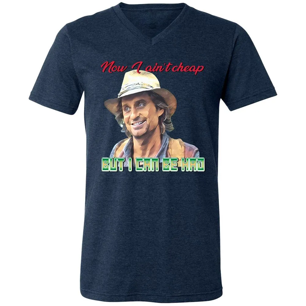 Unisex V-Neck T-Shirt - H1Q4PPPY - Heather Navy - 15