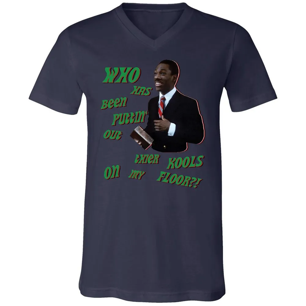 Unisex V-Neck T-Shirt - Q5ZMAA7L - Navy - 9