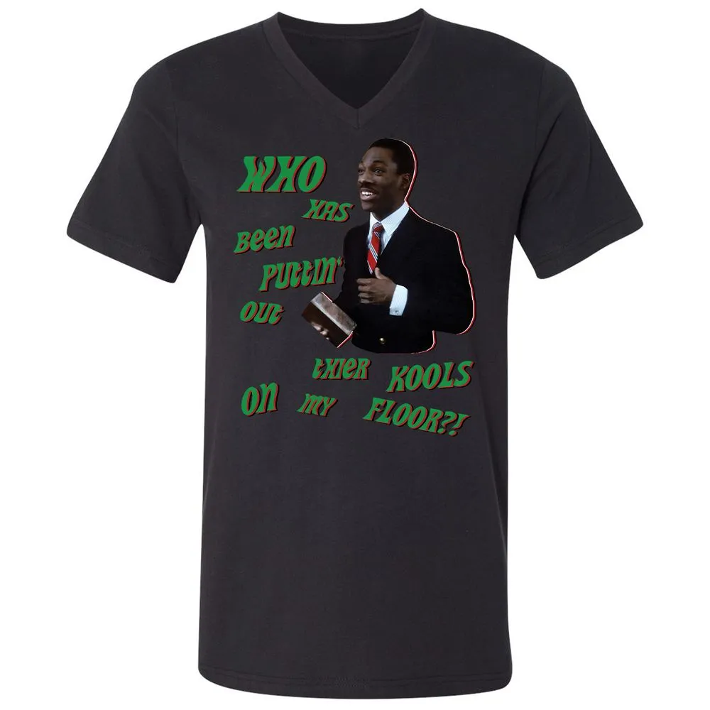 Unisex V-Neck T-Shirt - Q5ZMAA7L - Black - 16