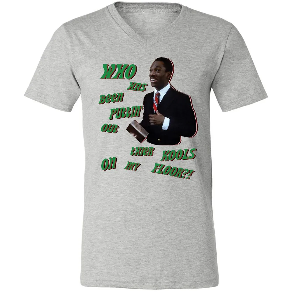 Unisex V-Neck T-Shirt - Q5ZMAA7L - Athletic Heather - 7