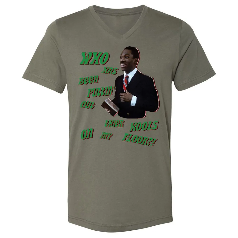 Unisex V-Neck T-Shirt - Q5ZMAA7L - Military Green - 10