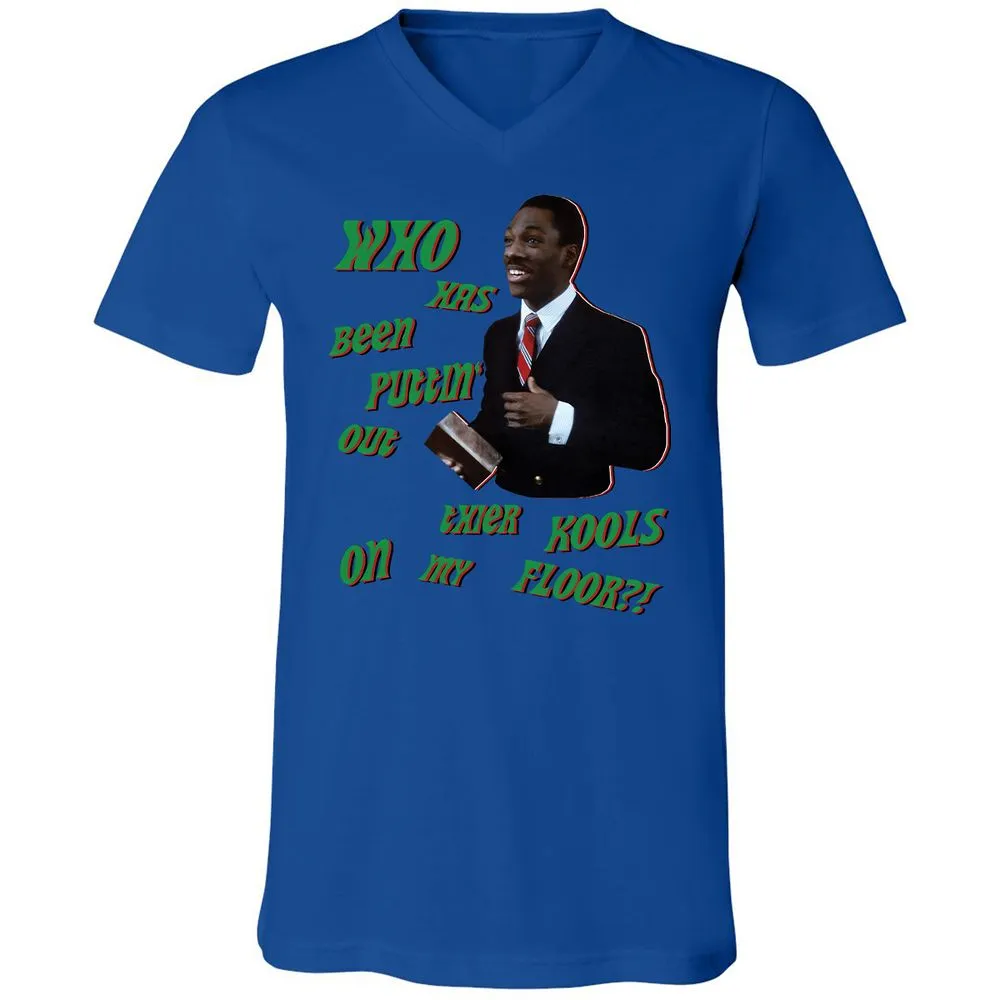 Unisex V-Neck T-Shirt - Q5ZMAA7L - True Royal - 4