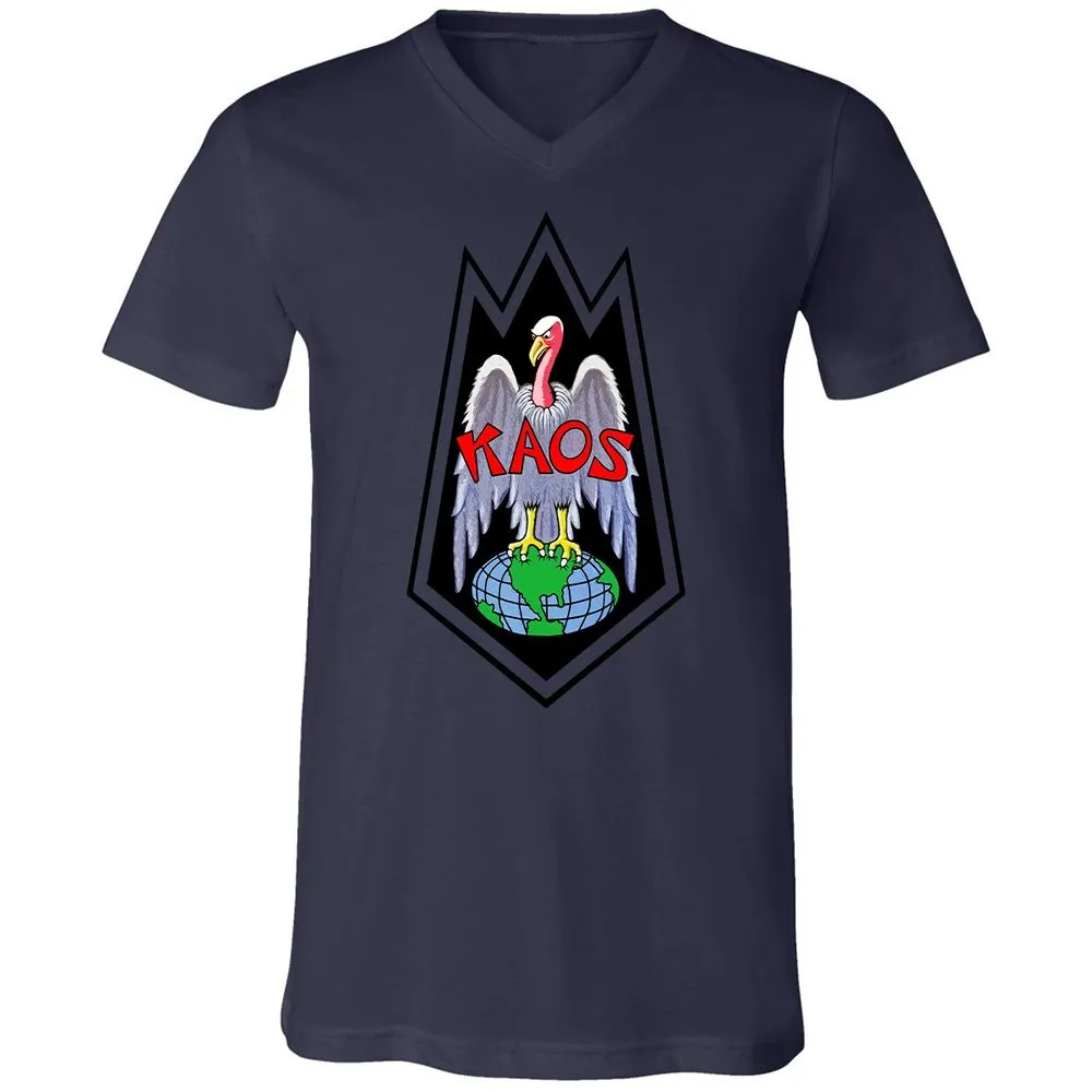 Unisex V-Neck T-Shirt - QDEUFEUP - Navy - 9