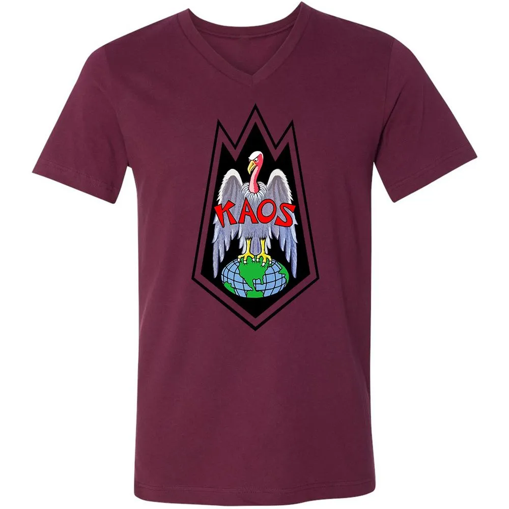 Unisex V-Neck T-Shirt - QDEUFEUP - Maroon - 6