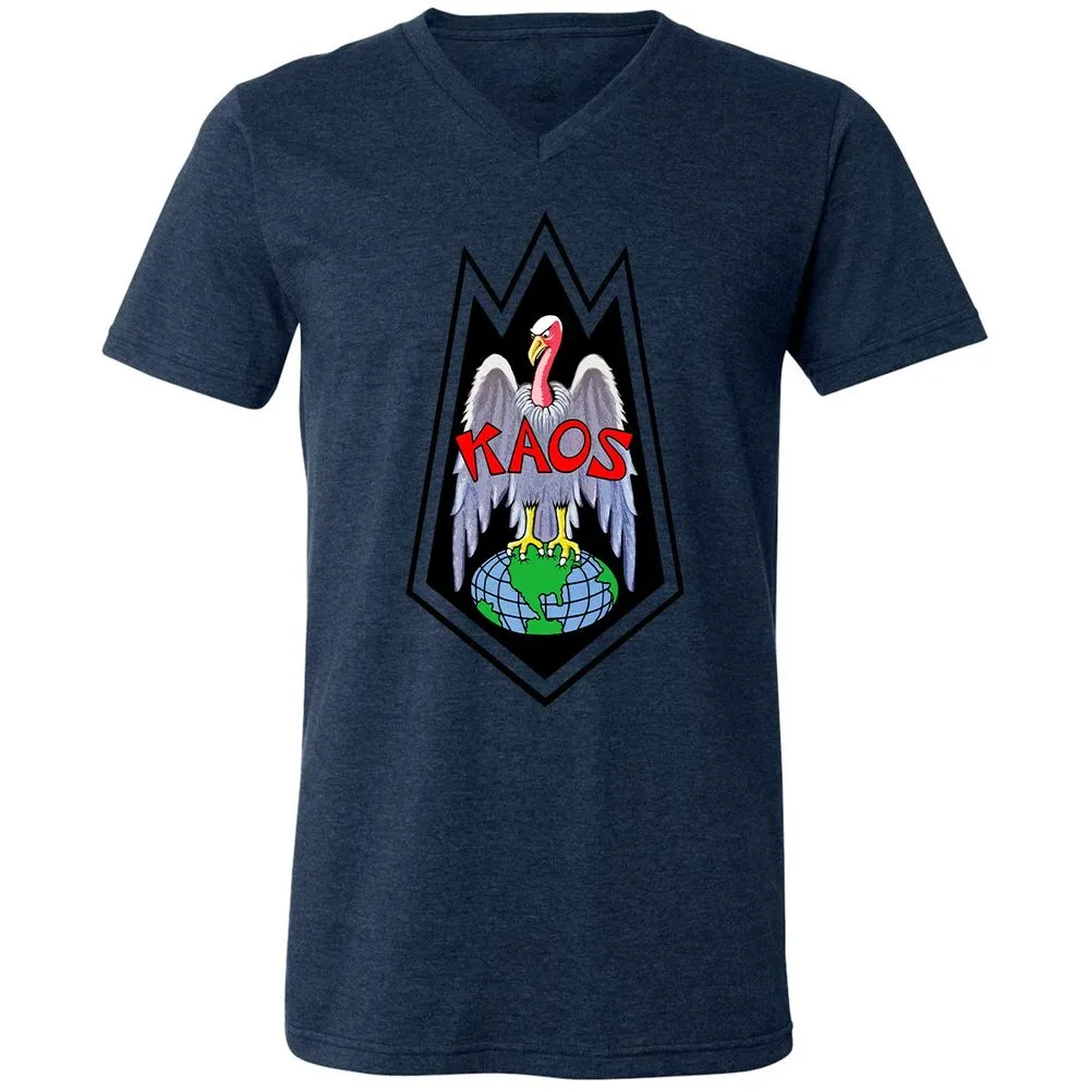 Unisex V-Neck T-Shirt - QDEUFEUP - Heather Navy - 15