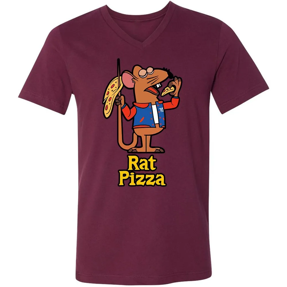 Unisex V-Neck T-Shirt - JKAQKS1X - Maroon - 6