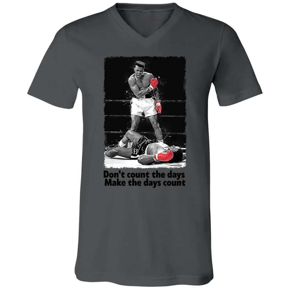 Don't count the days - Make the days count Unisex V-Neck T-Shirt - 4