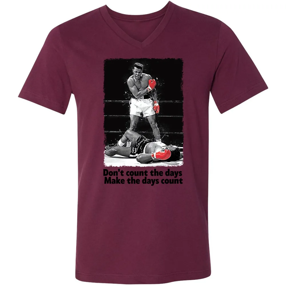 Don't count the days - Make the days count Unisex V-Neck T-Shirt - 13