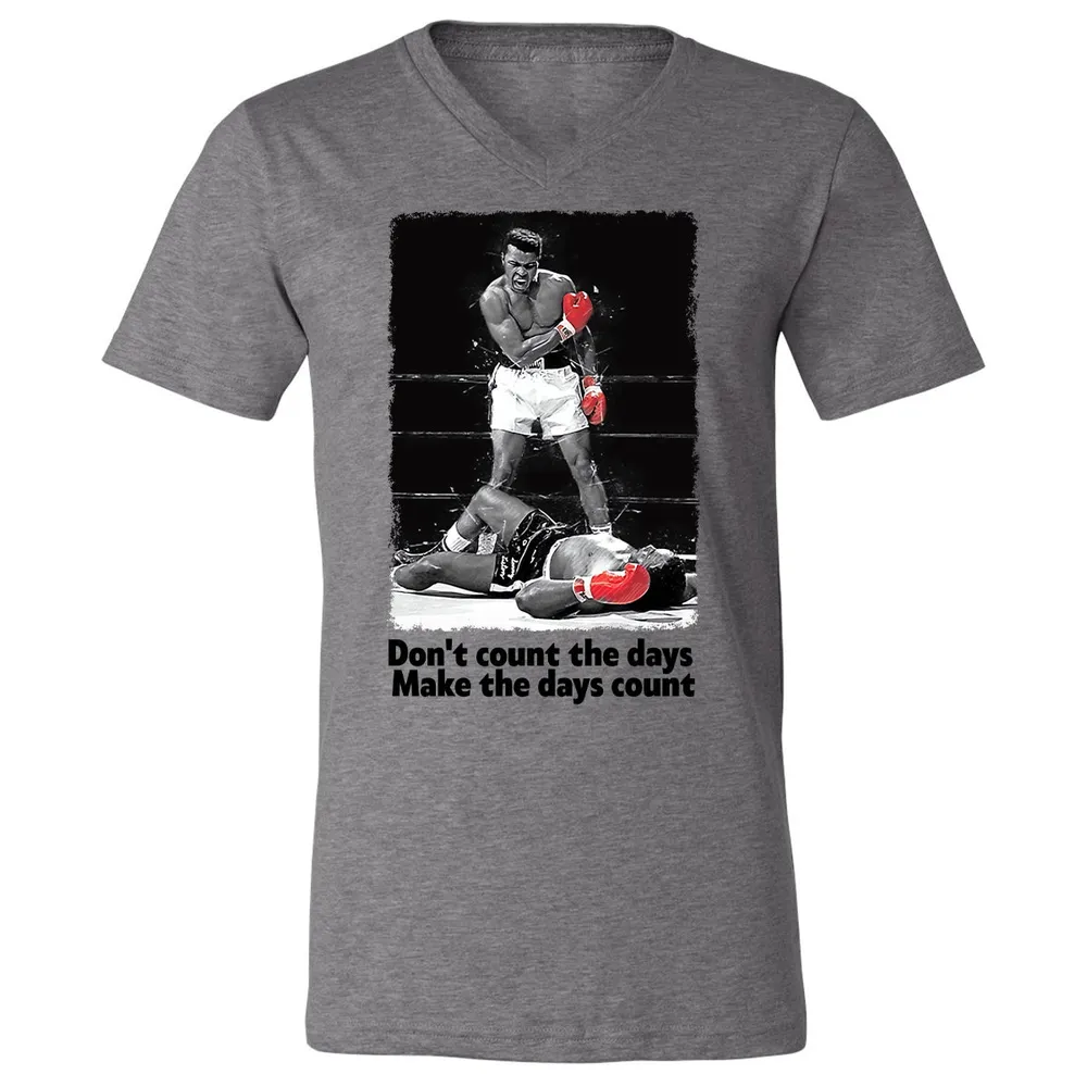 Don't count the days - Make the days count Unisex V-Neck T-Shirt - 5