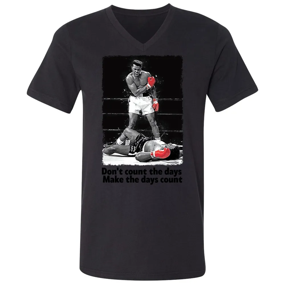 Don't count the days - Make the days count Unisex V-Neck T-Shirt - 8