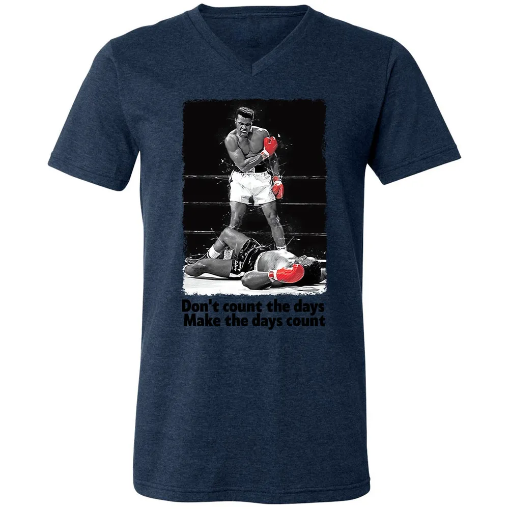 Don't count the days - Make the days count Unisex V-Neck T-Shirt - 7
