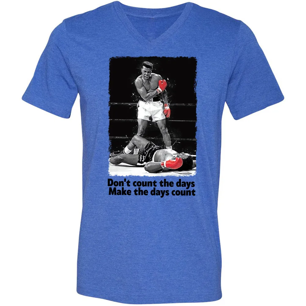Don't count the days - Make the days count Unisex V-Neck T-Shirt - 6