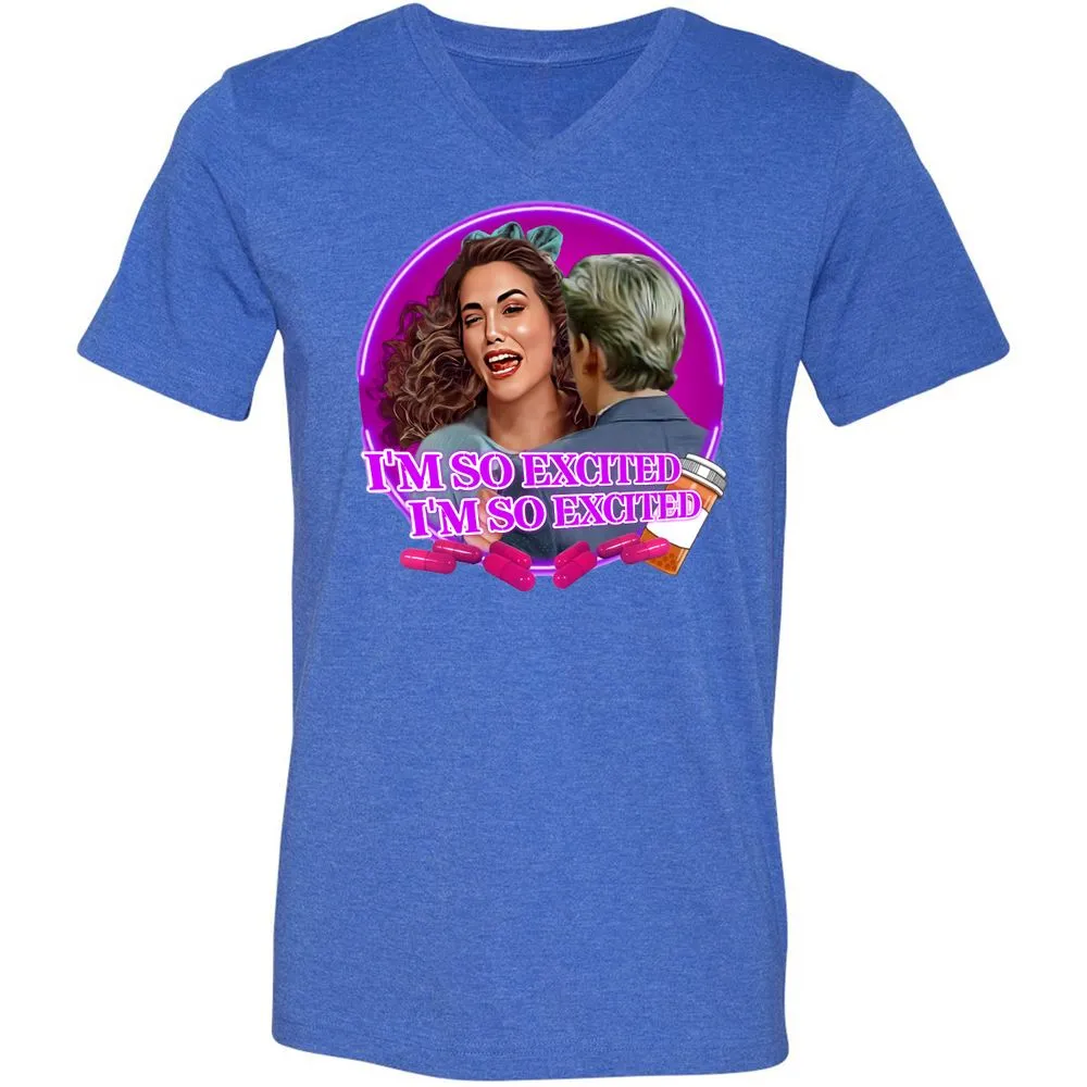 Unisex V-Neck T-Shirt - KUCZW25H - Heather True Royal - 14