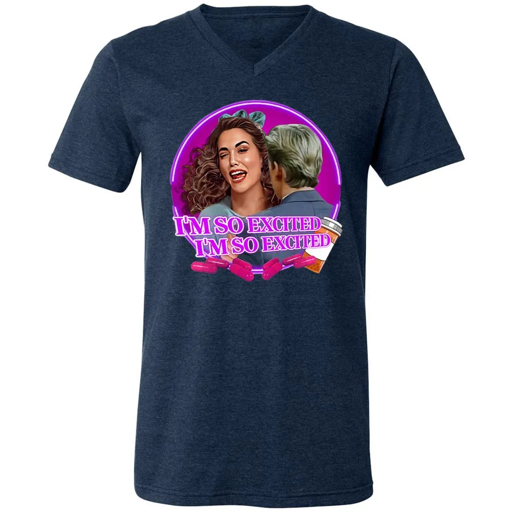 Unisex V-Neck T-Shirt - KUCZW25H - Heather Navy - 15