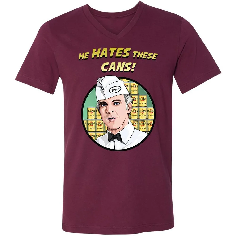 Unisex V-Neck T-Shirt - JFVSEY6M - Maroon - 6