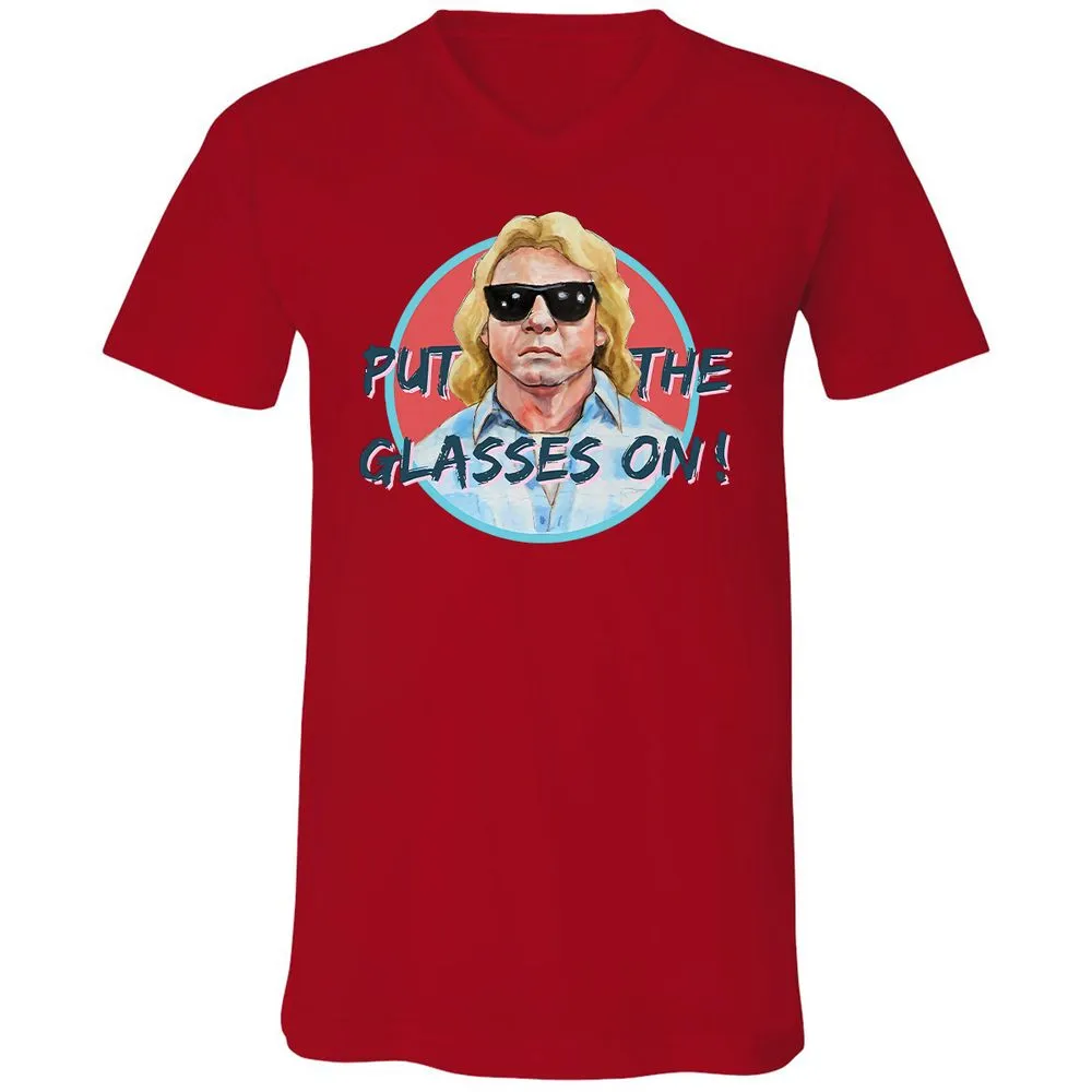 Unisex V-Neck T-Shirt - KWAY1NN6 - Red - 3