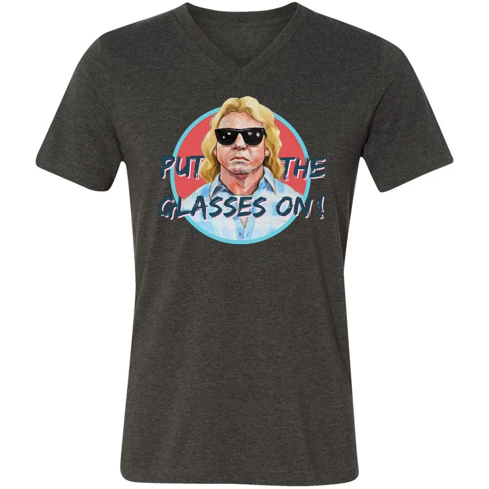 Unisex V-Neck T-Shirt - KWAY1NN6 - Dark Grey Heather - 8