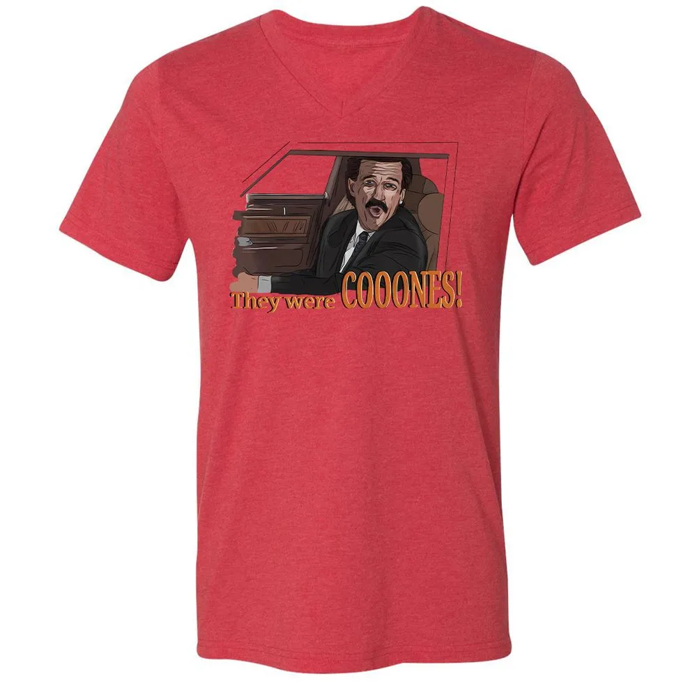 Unisex V-Neck T-Shirt - WS6JSYWS - Heather Red - 5