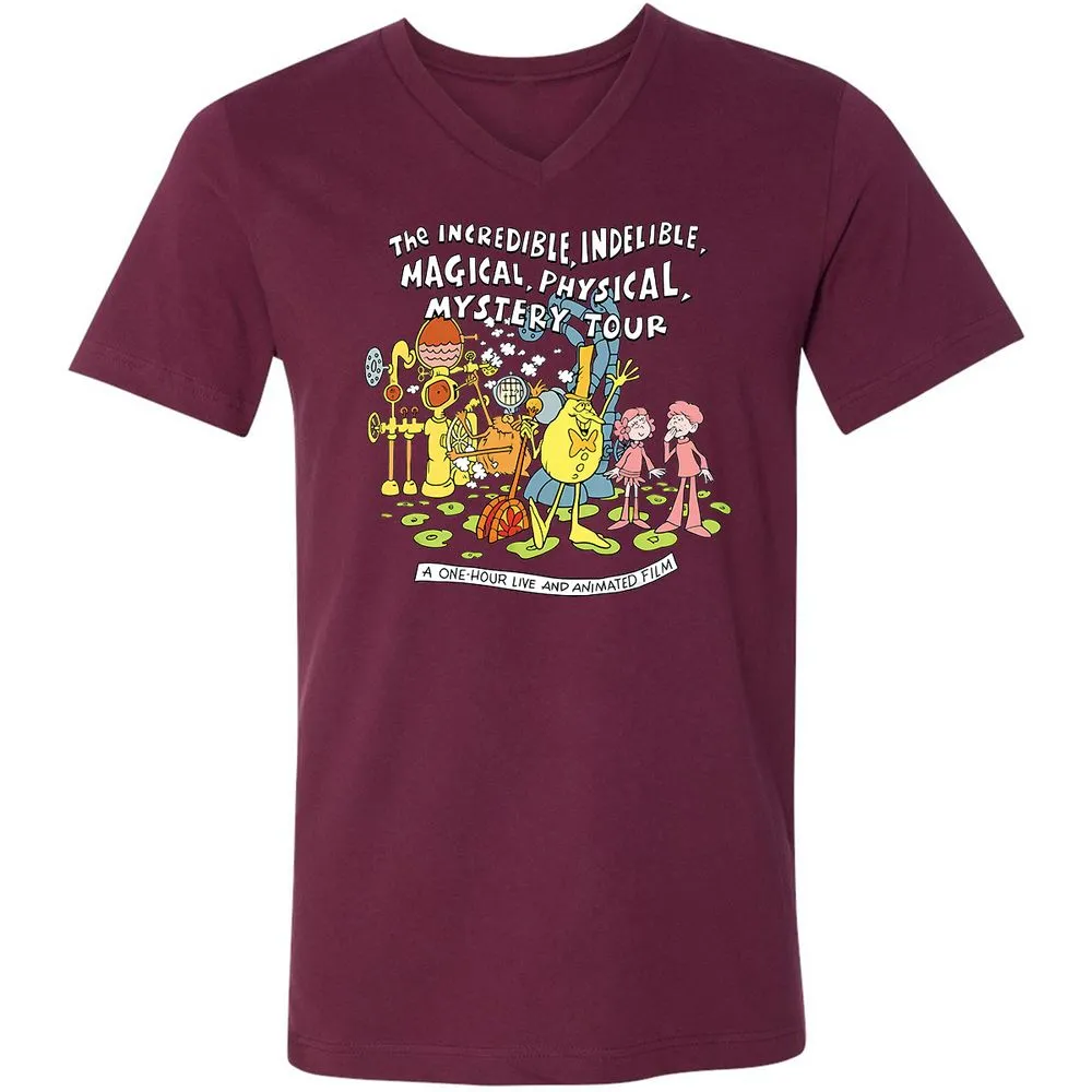 Unisex V-Neck T-Shirt - FS4GFKY3 - Maroon - 6