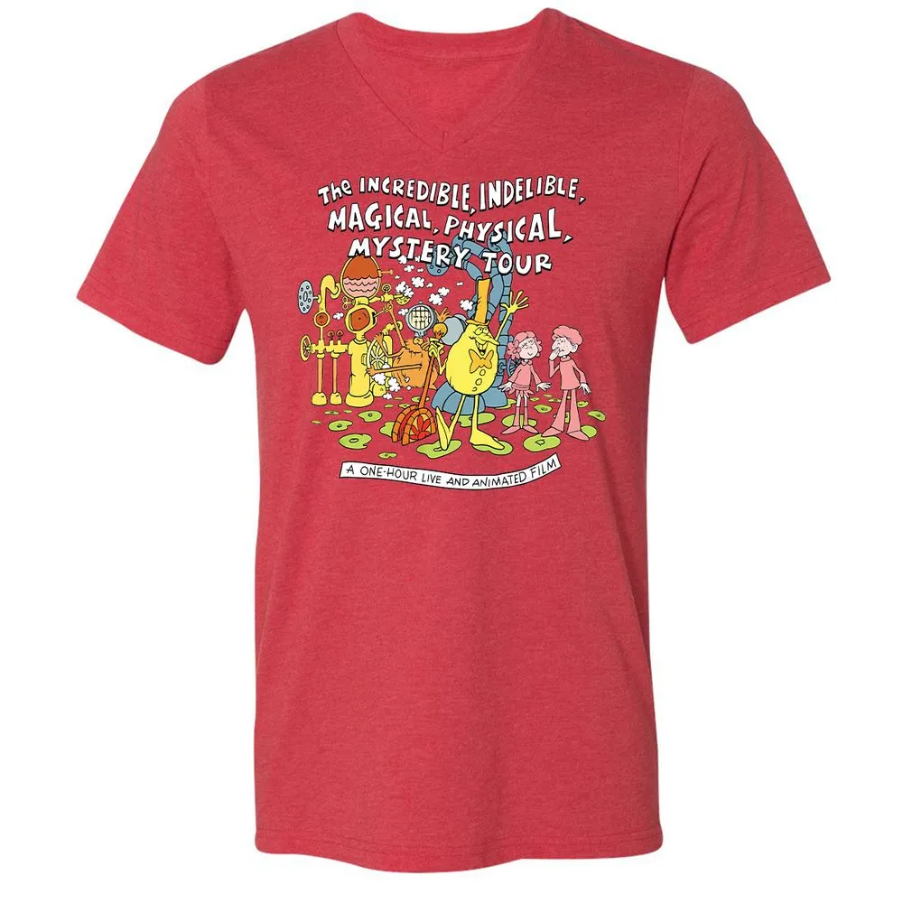 Unisex V-Neck T-Shirt - FS4GFKY3 - Heather Red - 5