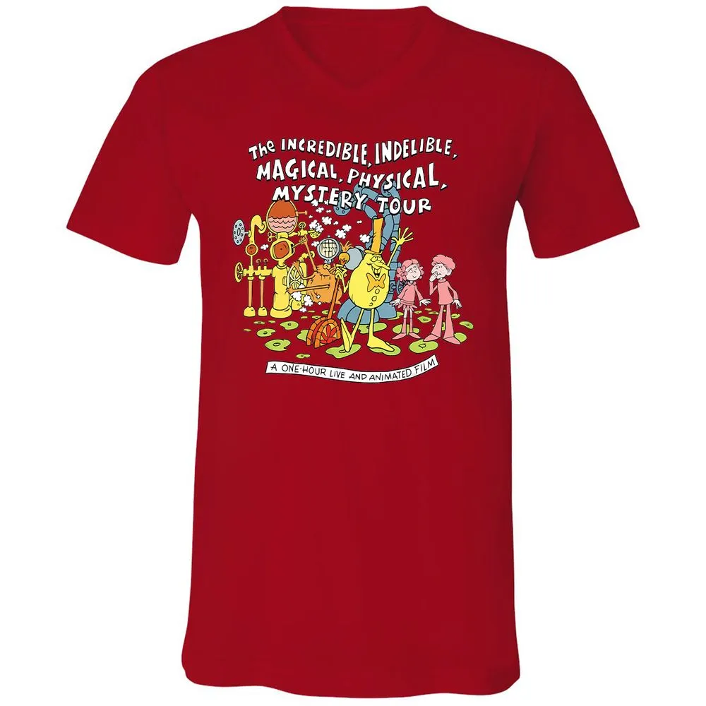Unisex V-Neck T-Shirt - FS4GFKY3 - Red - 3