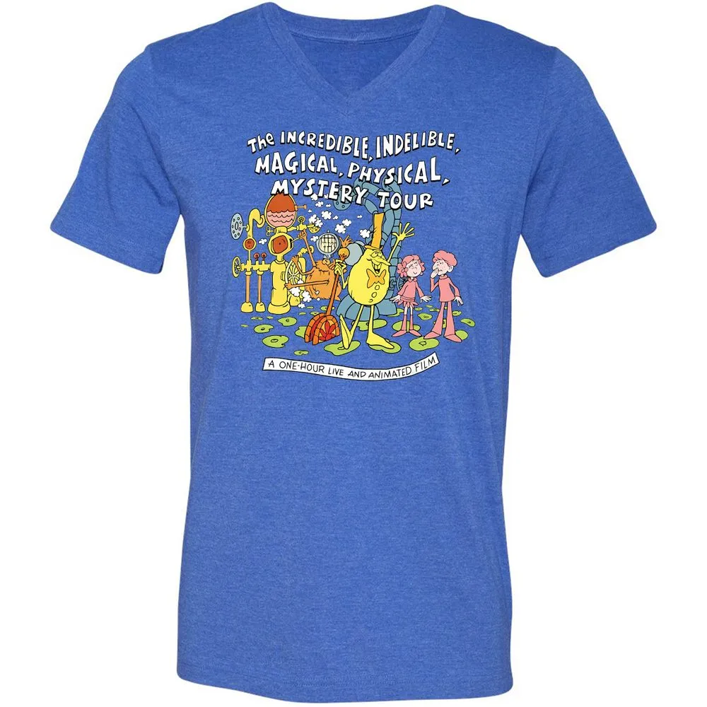 Unisex V-Neck T-Shirt - FS4GFKY3 - Heather True Royal - 14